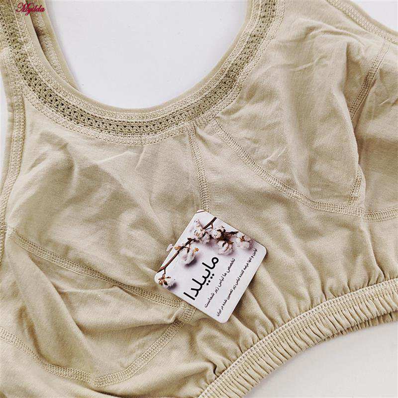 نیم تنه مکه ای زنانه ماییلدا نخی کرم کد 4577