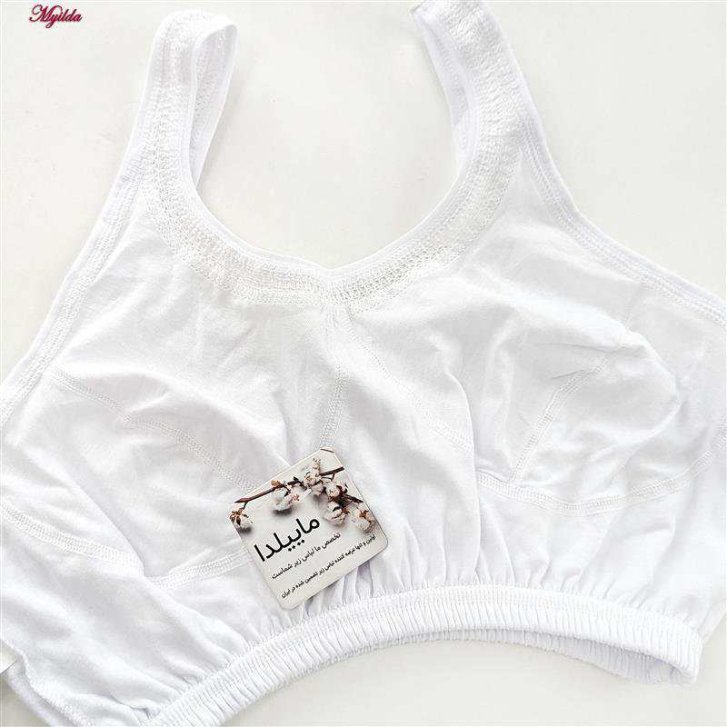 نیم تنه مکه ای زنانه ماییلدا نخی سفید کد 4577