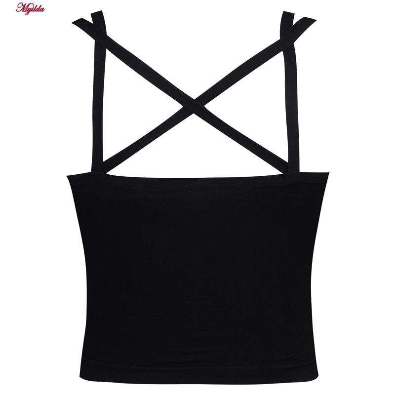 کراپ تاپ زنانه مشکی مدل 4633 ماییلدا