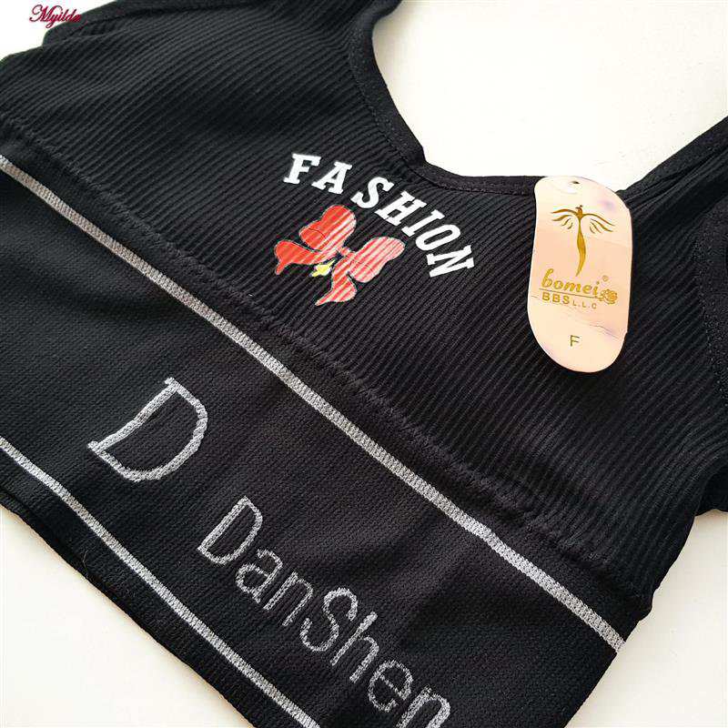 ست نیم تنه و شورت ورزشی زنانه مشکی مدل 4620 ماییلدا