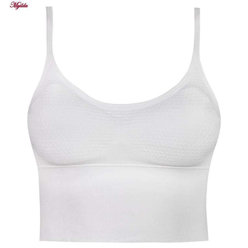 نیم تنه ورزشی زنانه آینا مدل پددار سفید کد 4634-30010 ماییلدا