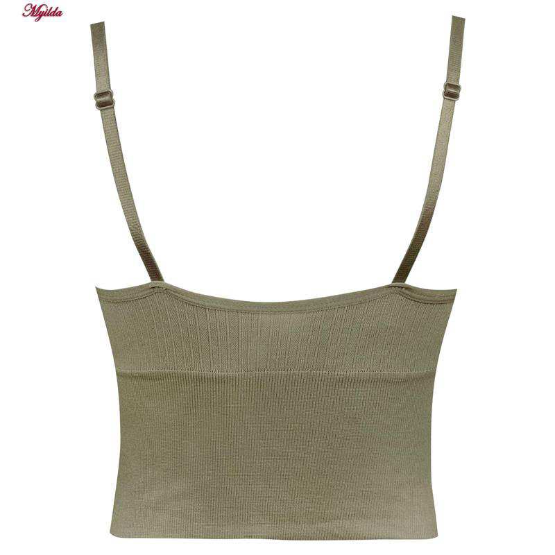 نیم تنه ورزشی زنانه آینا مدل پددار سبز کد 4634-30010 ماییلدا