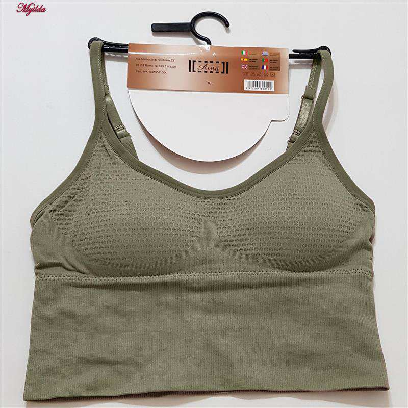 نیم تنه ورزشی زنانه آینا مدل پددار سبز کد 4634-30010 ماییلدا