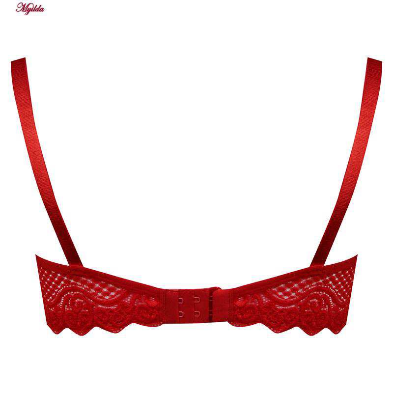 ست شورت و سوتین فنردار زنانه کارنا رز مدل گیپوری قرمز کد 4672-3001 ماییلدا