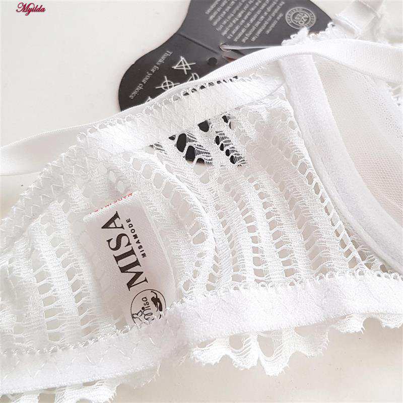 ست شورت و سوتین زنانه دانتل پروانه ای سفید میسا کد 4735-6115 ماییلدا