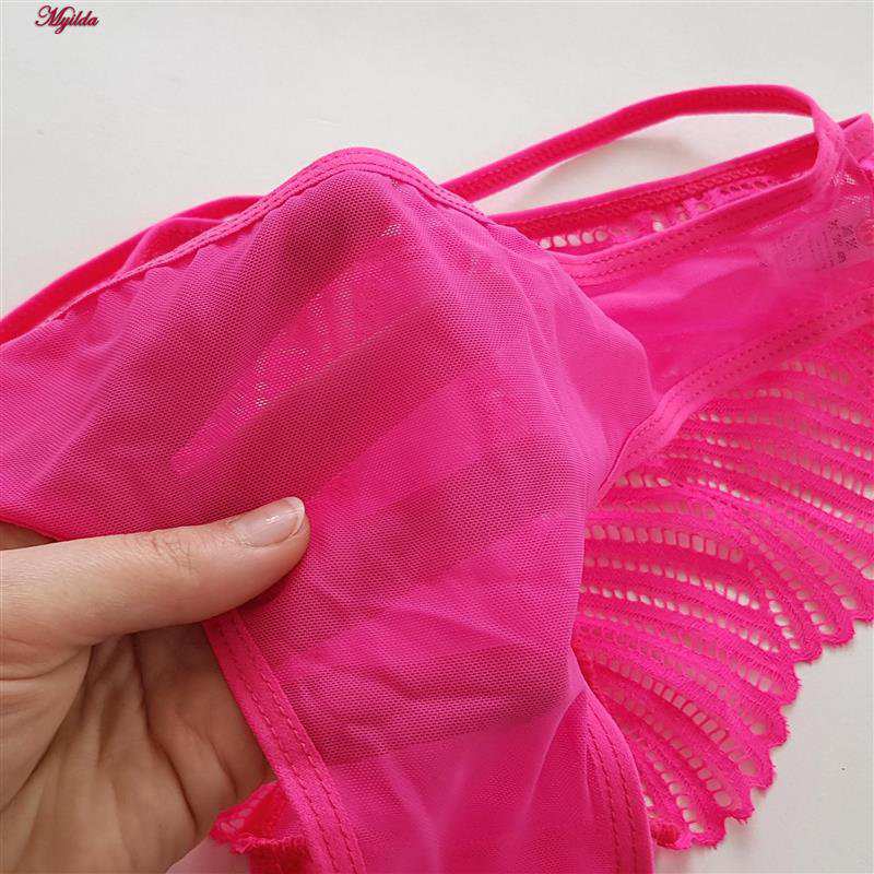 ست شورت و سوتین زنانه دانتل پروانه ای صورتی میسا کد 4735-6115 ماییلدا