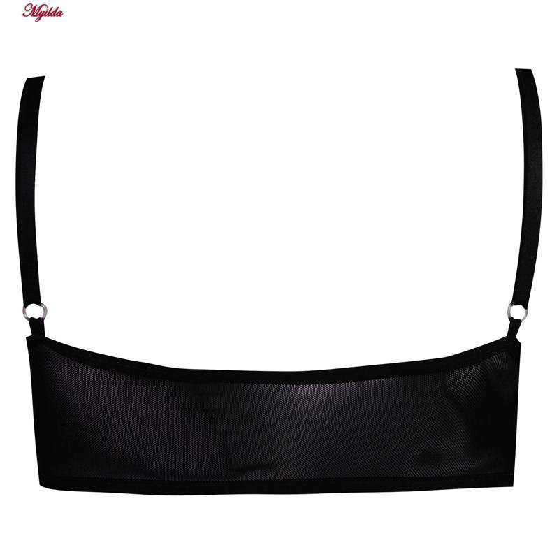 ست شورت و نیم تنه زنانه فانتزی مدل بدون فنر توری مشکی کد 4685-4120 ماییلدا