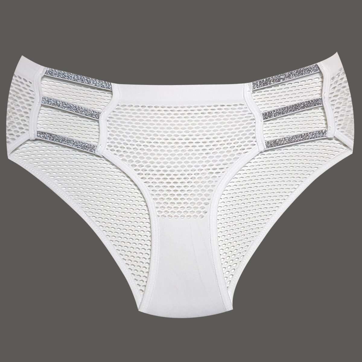 شورت زنانه فانتزی مدل زنبوری بغل کش دار سفید کد 4698-8863 ماییلدا