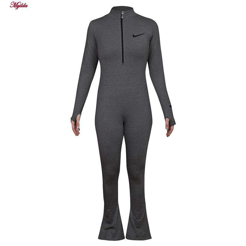 سرهمی ورزشی زنانه مدل جلو زیپ فینگردار خاکستری روشن کد 4693-5094 ماییلدا
