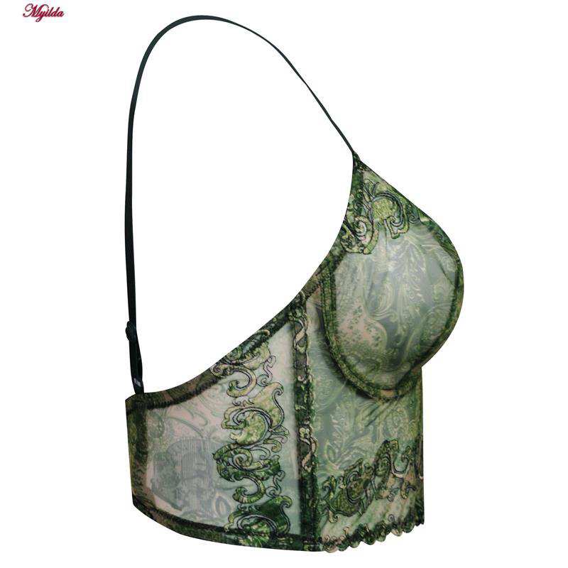 ست شورت و سوتین زنانه برتا مدل نیمه بلند فانتزی سبز کد 4740-1061 ماییلدا