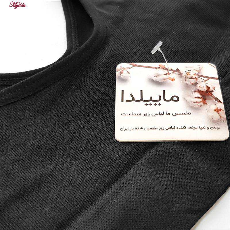 نیم تنه ورزشی زنانه اسپاچ مدل بدون پد مشکی کد 4744 ماییلدا