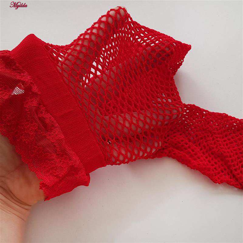 ست فانتزی هارنی قرمز 4758-8017 به همراه شورت و جوراب ماییلدا