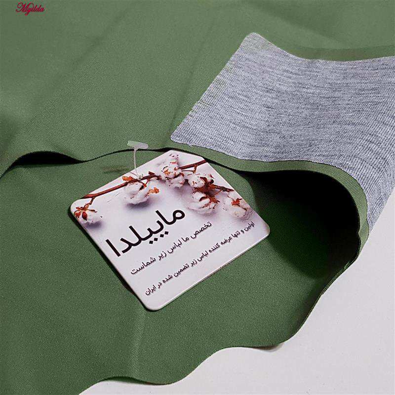 شورت زنانه لیزری سبز کاهویی کد 4788 ماییلدا