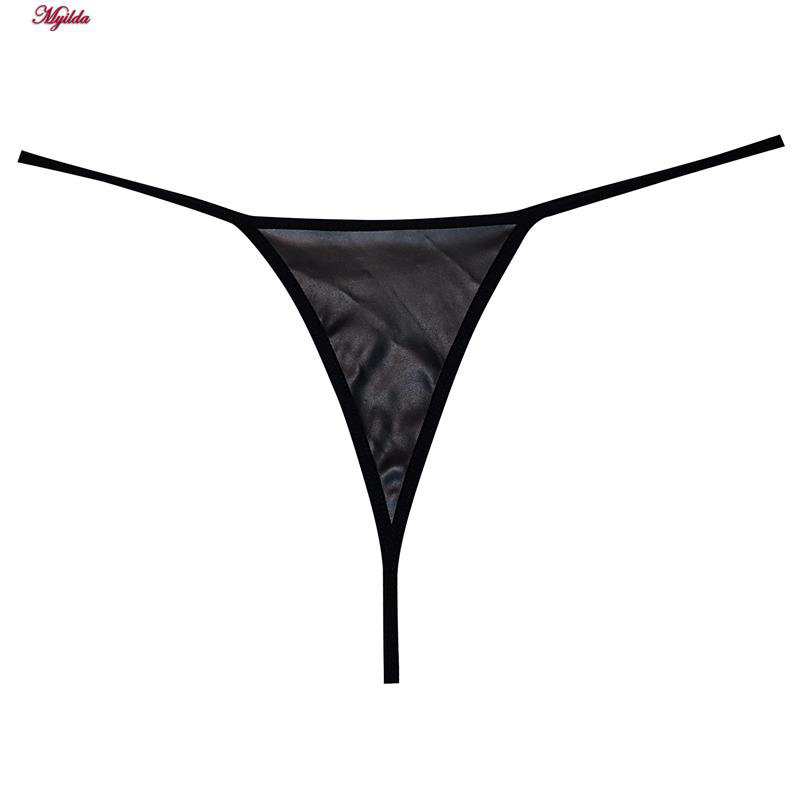 ست فانتزی زنانه چرم به همراه شورت و جوراب مدل 4761-428 رنگ مشکی ماییلدا