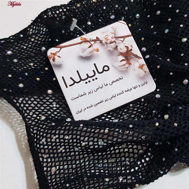 سرهمی فانتزی مشکی مدل نگین دار کد 4860-7262 ماییلدا