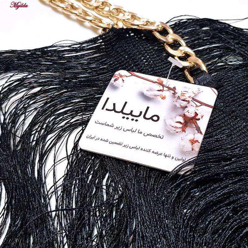 سرهمی زنانه مدل ریش ریش مشکی کد 4709-3002 ماییلدا