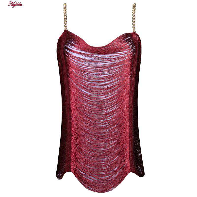 سرهمی زنانه مدل ریش ریش زرشکی کد 4709-3002 ماییلدا