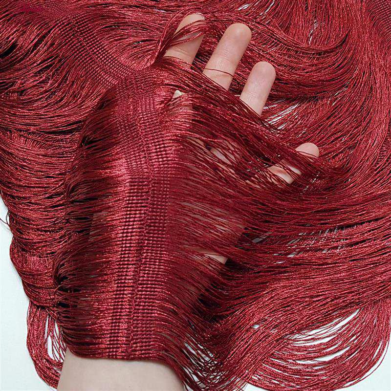 سرهمی زنانه مدل ریش ریش زرشکی کد 4709-3002 ماییلدا