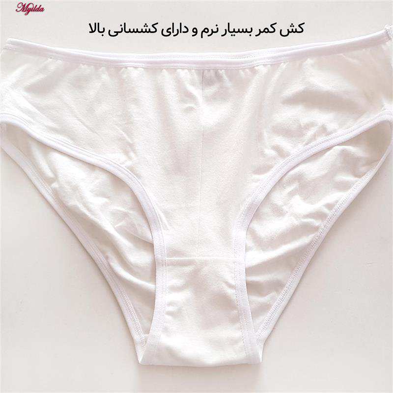 شورت زنانه ماییلدا مدل پنبه ای سفید کد 4830