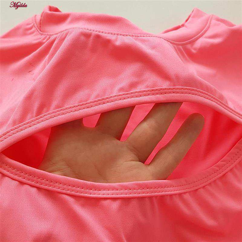 نیم تنه زنانه مدل بند ضربدری صورتی کد 4723-491P ماییلدا