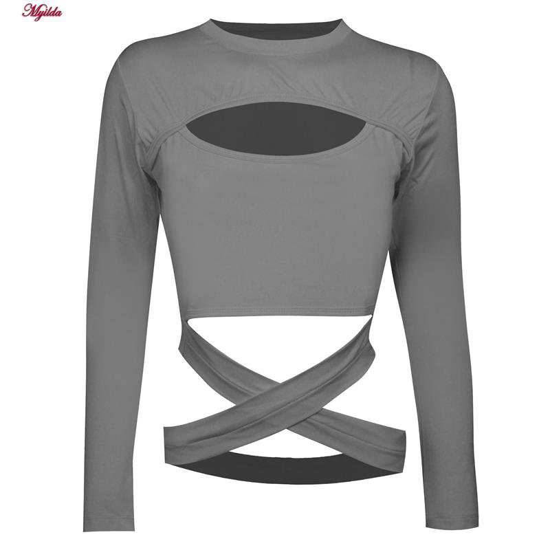 نیم تنه زنانه مدل بند ضربدری طوسی کد 4723-491P ماییلدا