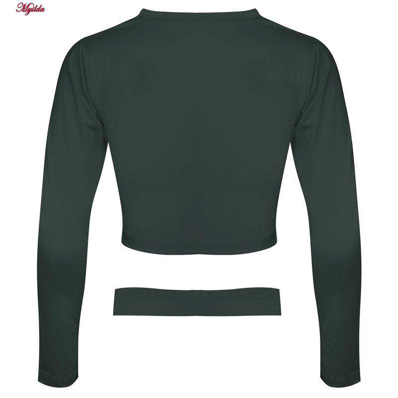 نیم تنه زنانه مدل بند ضربدری کله غازی کد 4723-491P ماییلدا