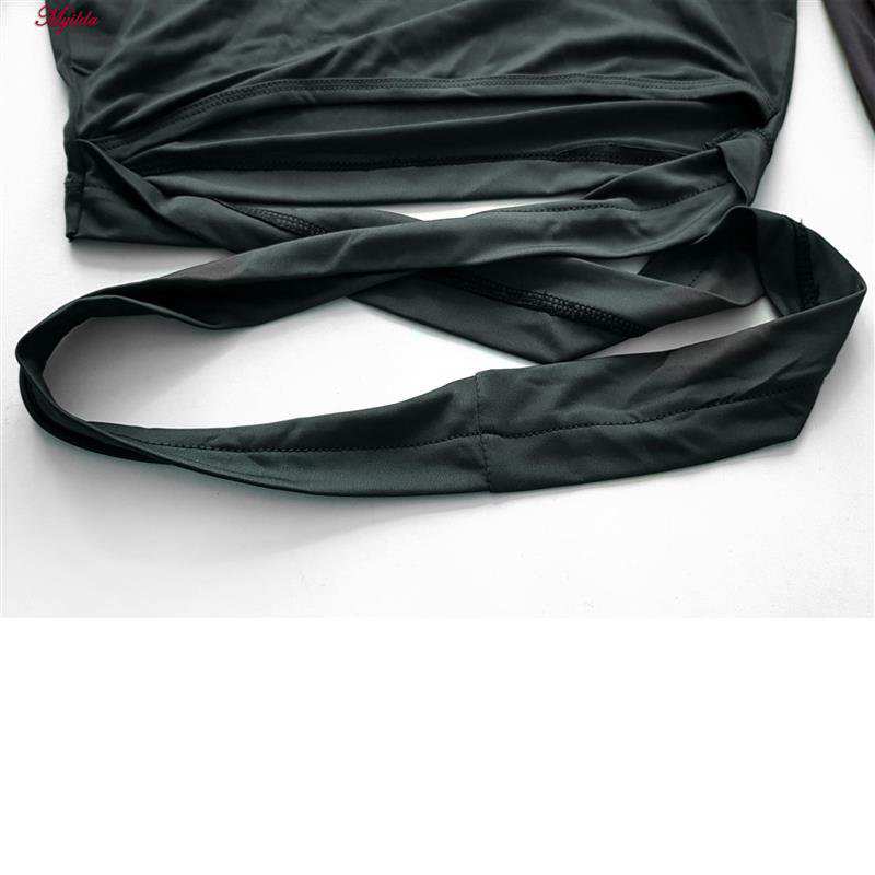 نیم تنه زنانه مدل بند ضربدری کله غازی کد 4723-491P ماییلدا
