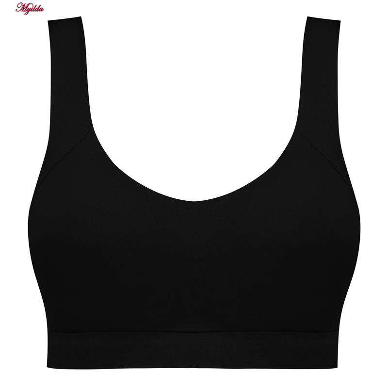 نیم تنه پددار ورزشی زنانه مشکی کد 4795-329P ماییلدا