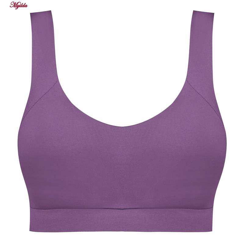 نیم تنه پددار ورزشی زنانه بنفش کد 4795-329P ماییلدا