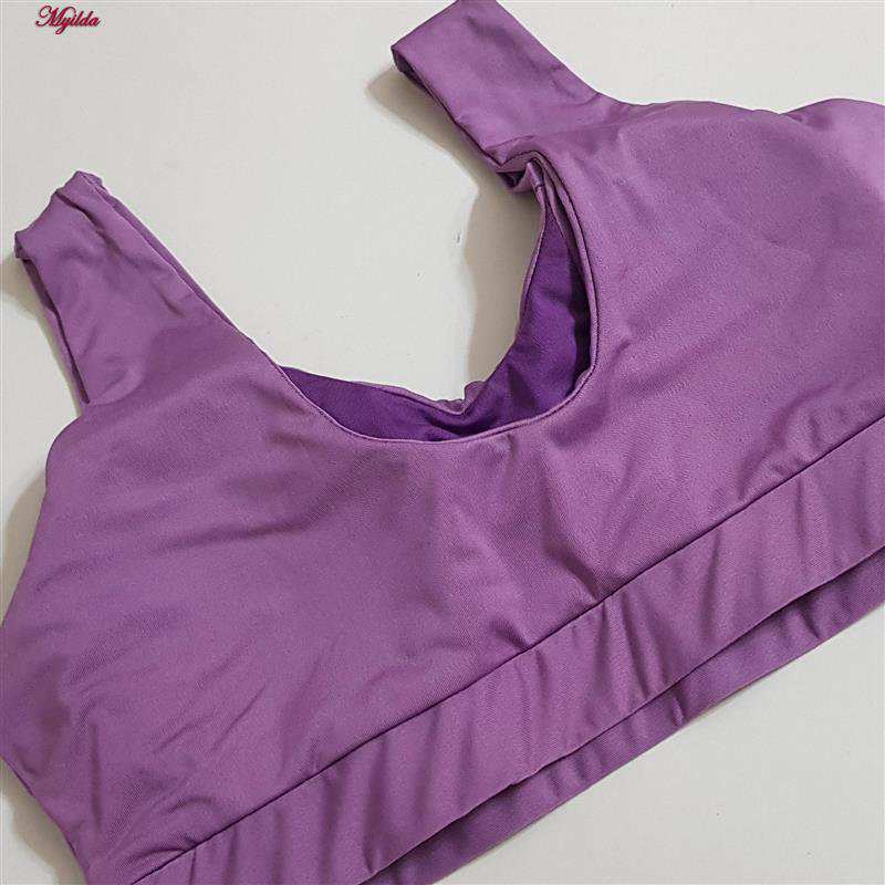 نیم تنه پددار ورزشی زنانه بنفش کد 4795-329P ماییلدا