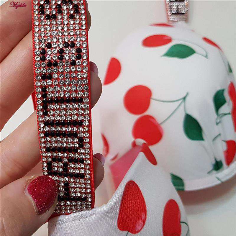 ست شورت و سوتین فنردار زنانه مدل پوش آپ فروتی گیلاس کد 4845-3 ماییلدا