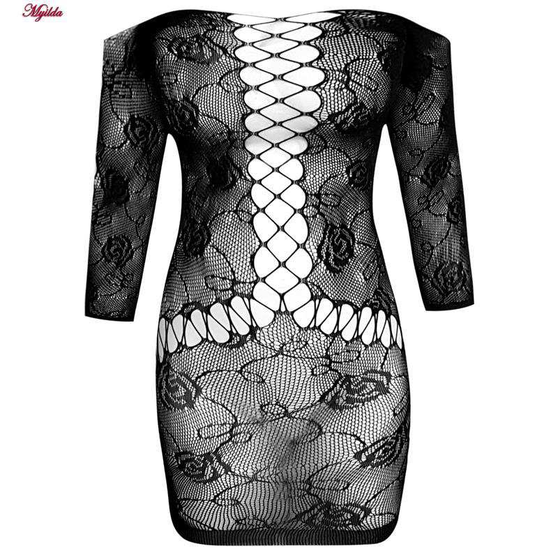 سرهمی فانتزی زنانه مدل پیراهن آستین سه ربع کد 4855-7043 رنگ مشکی ماییلدا