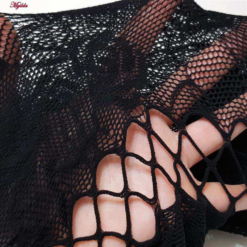 سرهمی فانتزی زنانه مدل پیراهن آستین سه ربع کد 4855-7043 رنگ مشکی ماییلدا