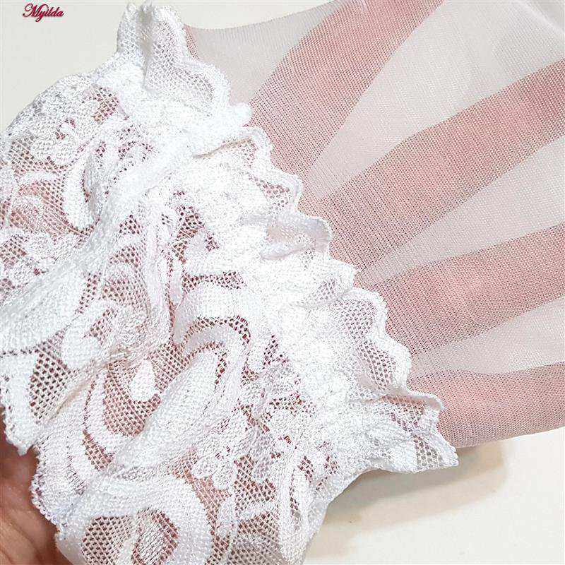 جوراب ساق بلند زنانه مدل شیشه ای سفید کد 4927-4445 ماییلدا