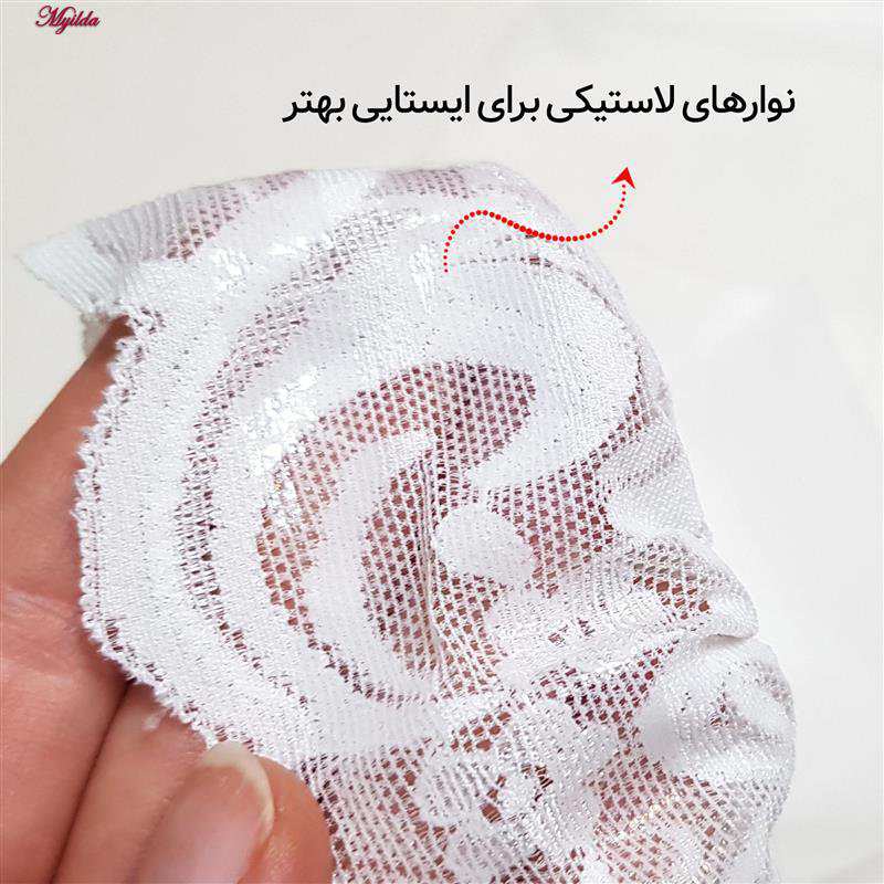 جوراب ساق بلند زنانه مدل شیشه ای سفید کد 4927-4445 ماییلدا