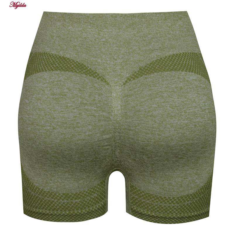 شورتک ورزشی زنانه مدل سیملس سبز کد 4846 ماییلدا