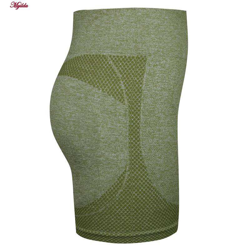 شورتک ورزشی زنانه مدل سیملس سبز کد 4846 ماییلدا