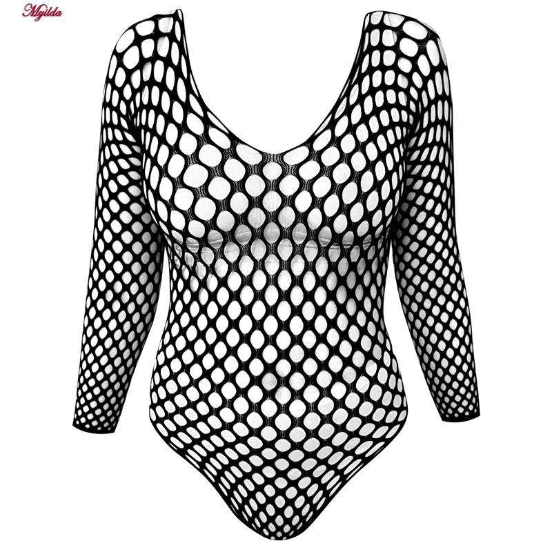 بادی فانتزی مدل فیشنت کد 4855-65580 رنگ مشکی ماییلدا