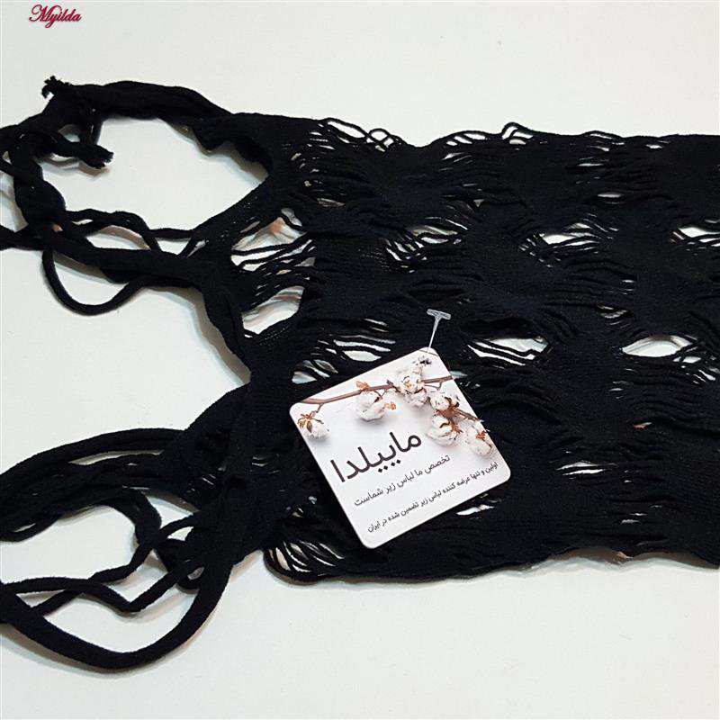 سرهمی فانتزی مدل فیشنت کد 4855-8575 رنگ مشکی ماییلدا