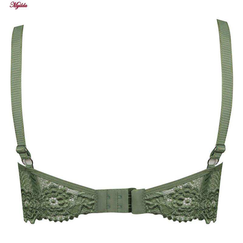 سوتین فنردار زنانه کارنا رز مدل گیپور هارنس دار سبز کد 4935-315-4 ماییلدا