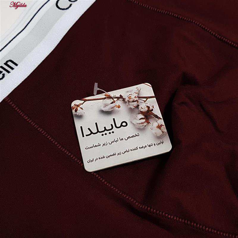 شورت مردانه CK مدل پادار زرشکی کد 4669-8000 ماییلدا