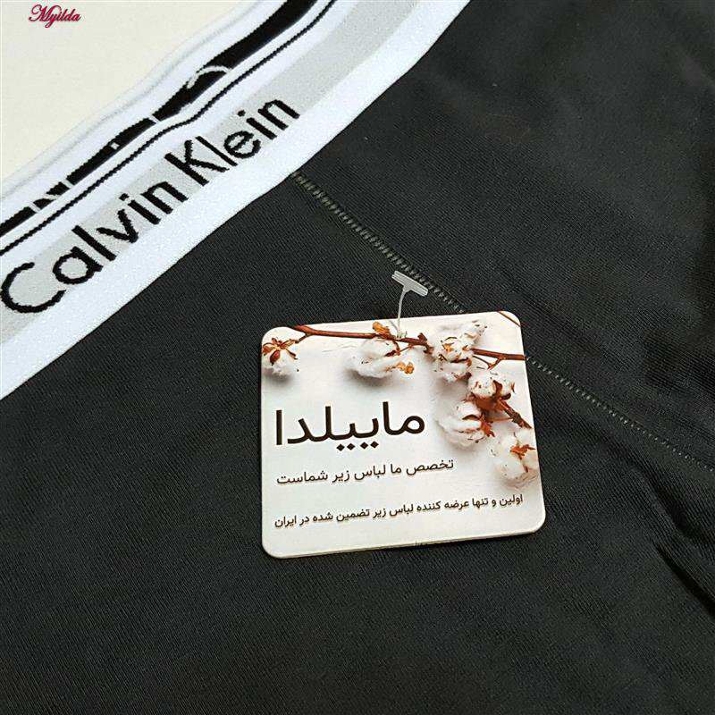 شورت مردانه CK مدل پادار خاکستری تیره کد 4669-8000 ماییلدا