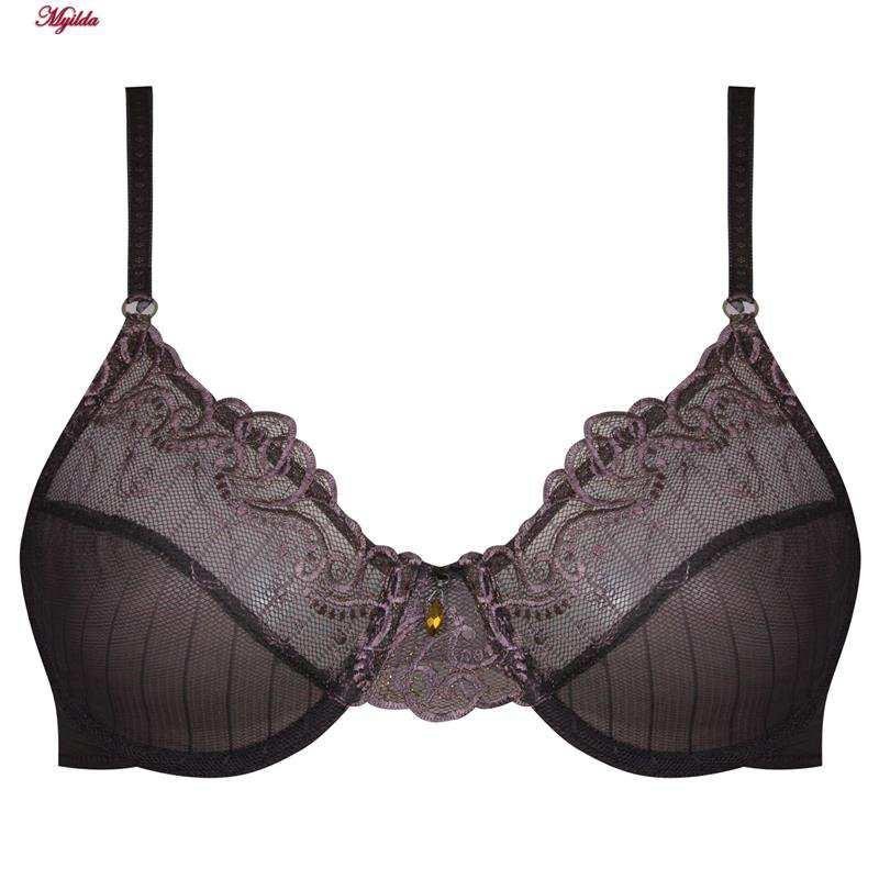 ست شورت و سوتین زنانه فیتن مدل فنردار گیپور طرح دار شکلاتی کد 4952-11 ماییلدا
