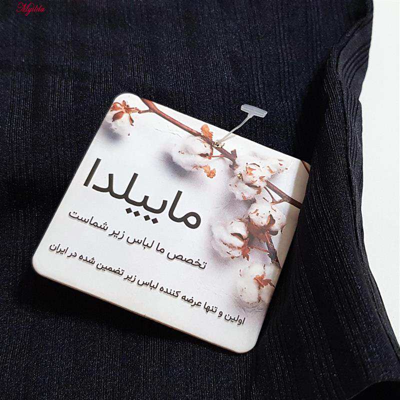 نیم تنه ورزشی زنانه مدل بند لمه پددار مشکی کد 4986 ماییلدا