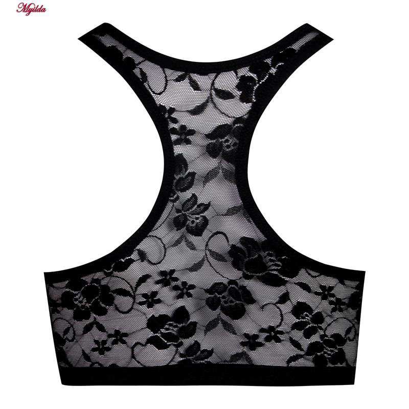 نیم تنه ورزشی زنانه مدل فنردار کاپ اسفنجی مشکی کد 4982 ماییلدا