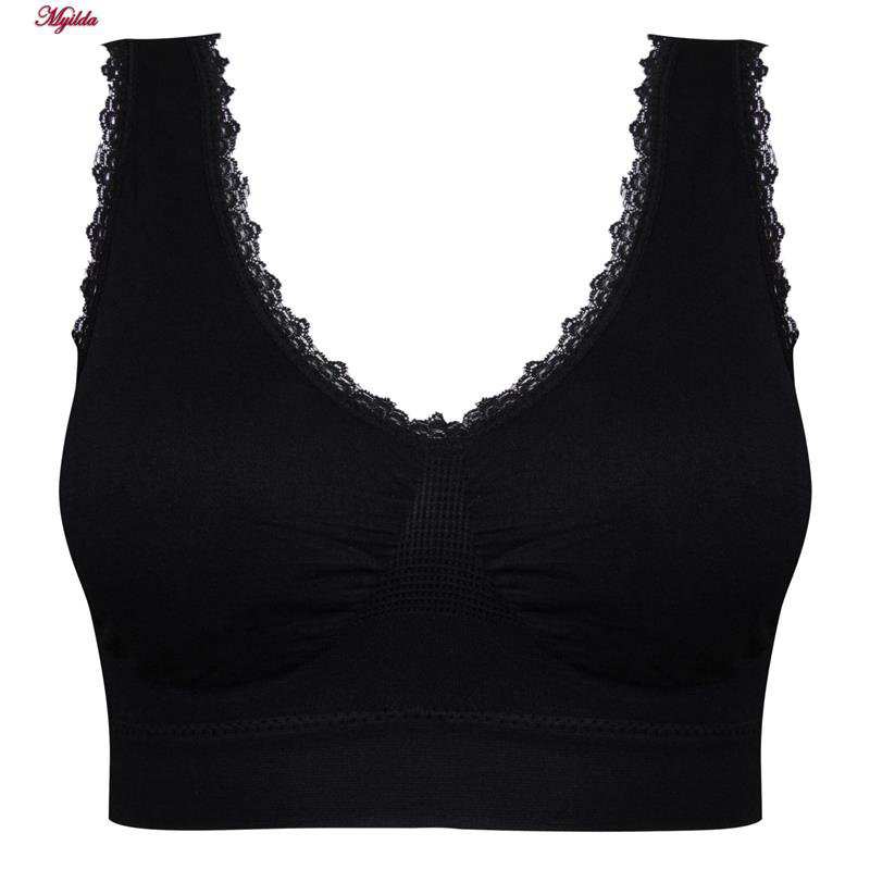 نیم تنه زنانه BRA مدل بدون فنر پد متحرک مشکی کد 4977 ماییلدا