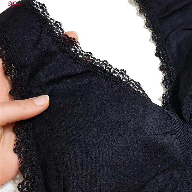 نیم تنه زنانه BRA مدل بدون فنر پد متحرک مشکی کد 4977 ماییلدا