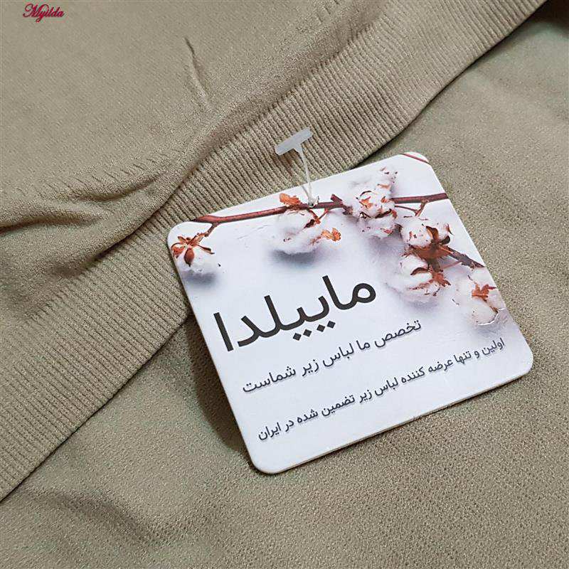 کراپ تاپ زنانه مدل پددار نسکافه ای کد 4967 ماییلدا
