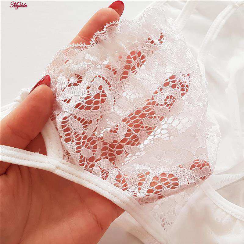 ست شورت و سوتین زنانه کارنا رز مدل فنردار سفید کد 5049 ماییلدا