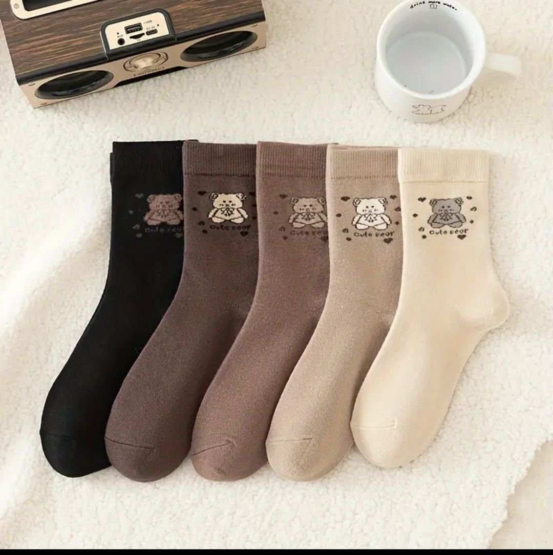 جوراب ساقدار خرس با قلب ریز کد n-1266 ماییلدا